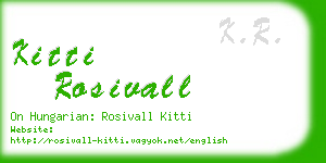 kitti rosivall business card